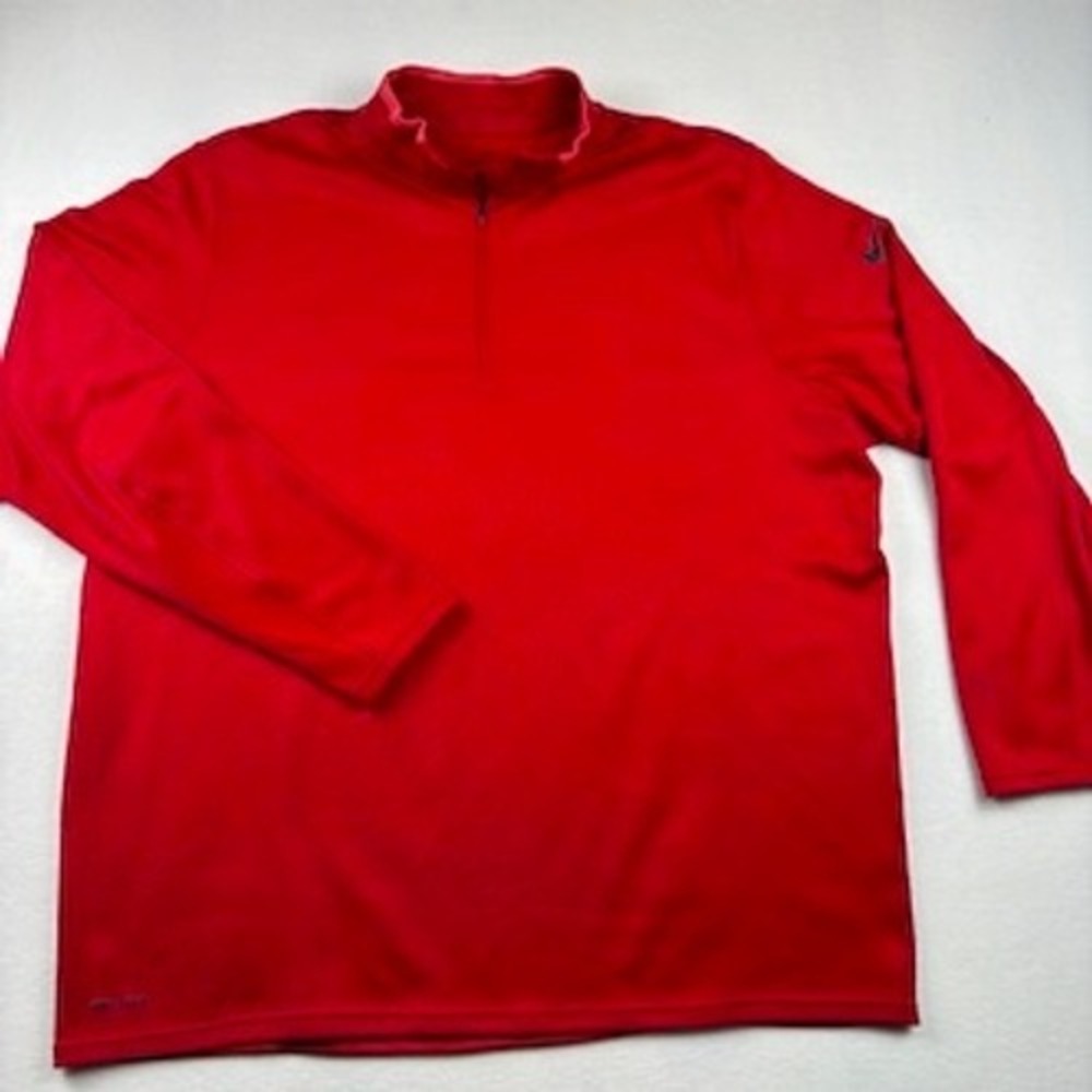 Nike Pullover Men 3XL Red Quarter Zip Dri-Fit Activewear Gorpcore Sporty Style